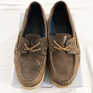 Brown Sperry x J.Crew collab top sider
